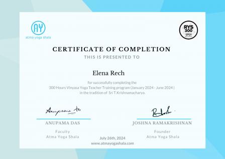 Yoga Lehrer Zertifikat